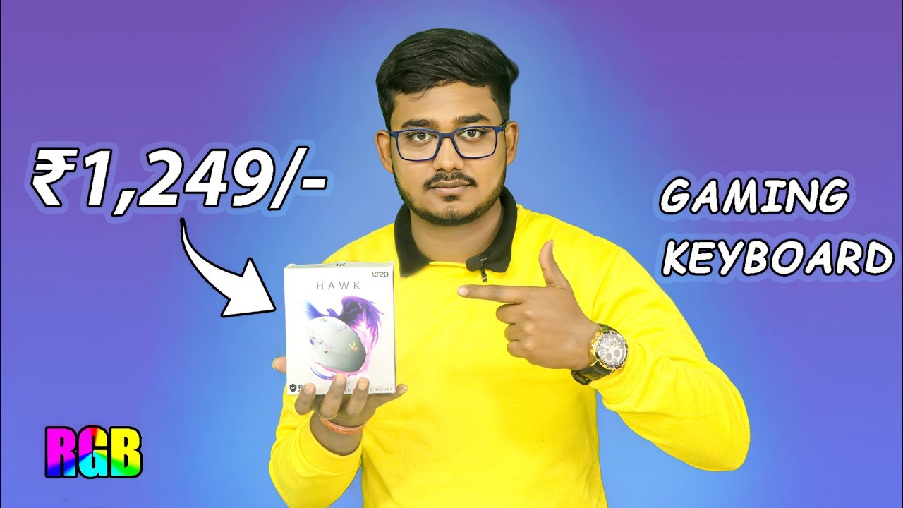 BEST GAMING MOUSE UNDER ₹1200/- | KREO HAWK RGB MOUSE | Programmable Buttons RGB Lighting