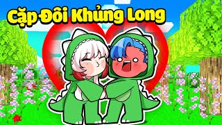 HUY NOOB KHỦNG LONG GẶP ABY KHỦNG LONG TRONG MINECRAFT*HUY VÀ ABY TRỞ THÀNH CẶP ĐÔI KHỦNG LONG 🦖💖