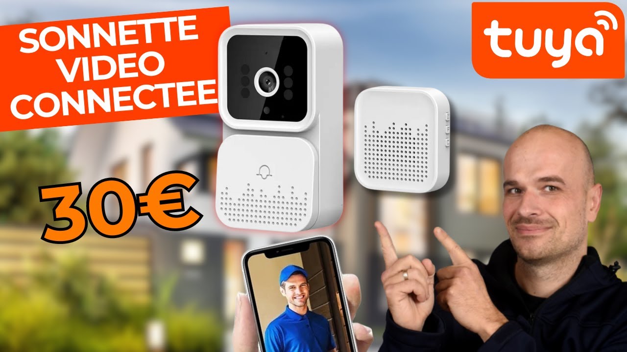 TMEZON Visiophone connecté 2 Fils,1080P Interphone Vidéo WiFi avec IP