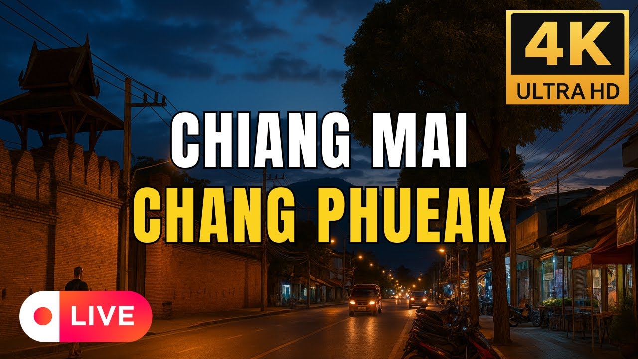 Chiang Mai: Walk around Chang Phueak area - 🇹🇭 เชียงใหม่: เดินชมย่านช้างเผือก [4K, no narration]