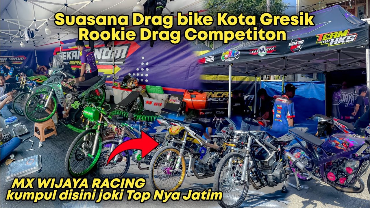 FULL TIM BESARNYA JATIM‼️SUASANA PADDOCK DRAG BIKE KOTA GRESIK