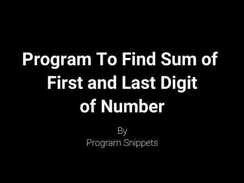 Program to find