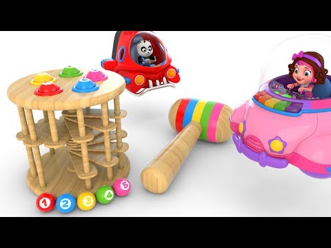 Pinky and Panda Fun Play with Wooden Hammer Educational Toys