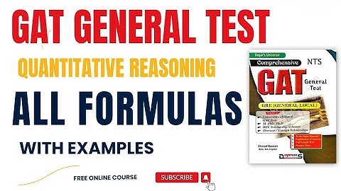 Quantitative reasoning all Formulas || Formulas with examples for GAT General Test