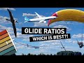 How Far Can Gliders Glide? Planes vs Sailplanes vs Space Shuttle vs Bird vs Paraglider vs HangGlider