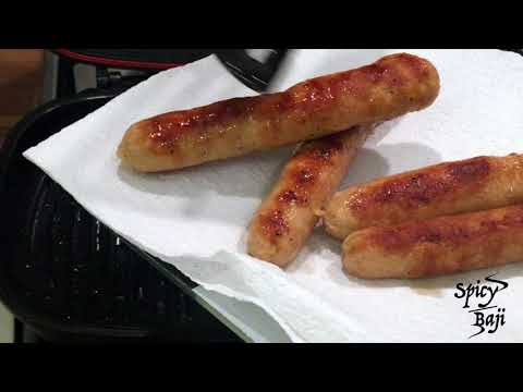 Homemade Chicken Sausages Without Casing Recipe | Chicken Hot Dog with Caramelized Onions