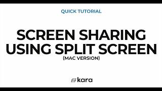 Screen Sharing Using Split Screen Mac