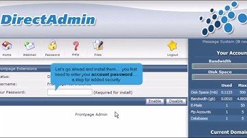 14) How to install FrontPage extensions in Direct Admin by Gecko Websites