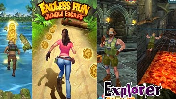 ENDLESS RUN JUNGLE ESCAPE |New Character Explorer (Android iOS Gameplay)