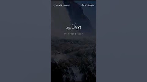 وقالوا الحمد لله الذي أذهب عنا الحزن 🤍 | سورة فاطر القارئ سعد الغامدي 🌹💚