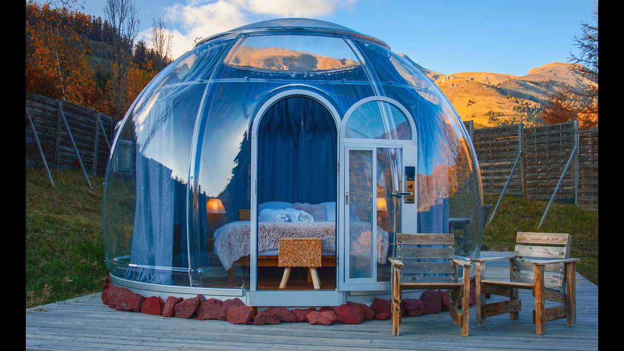 géant gonflable transparent dôme extérieur gonflable bulle tente gonflable  camping tente neige igloo