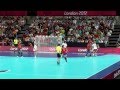 Spain vs Denmark, women's Olympic handball, 1st Aug 2012 @ Copper Box. Spain goal #3