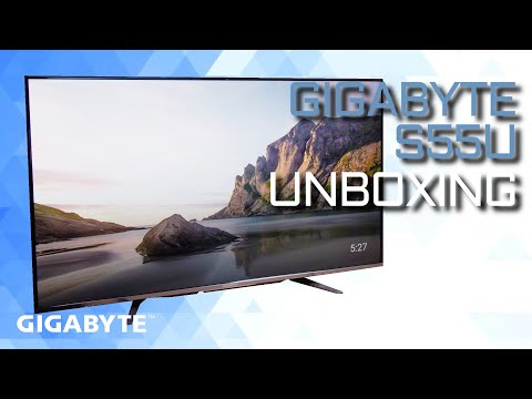 GIGABYTE S55U The LARGEST 4K Gaming Monitor Ever! | Official Unboxing