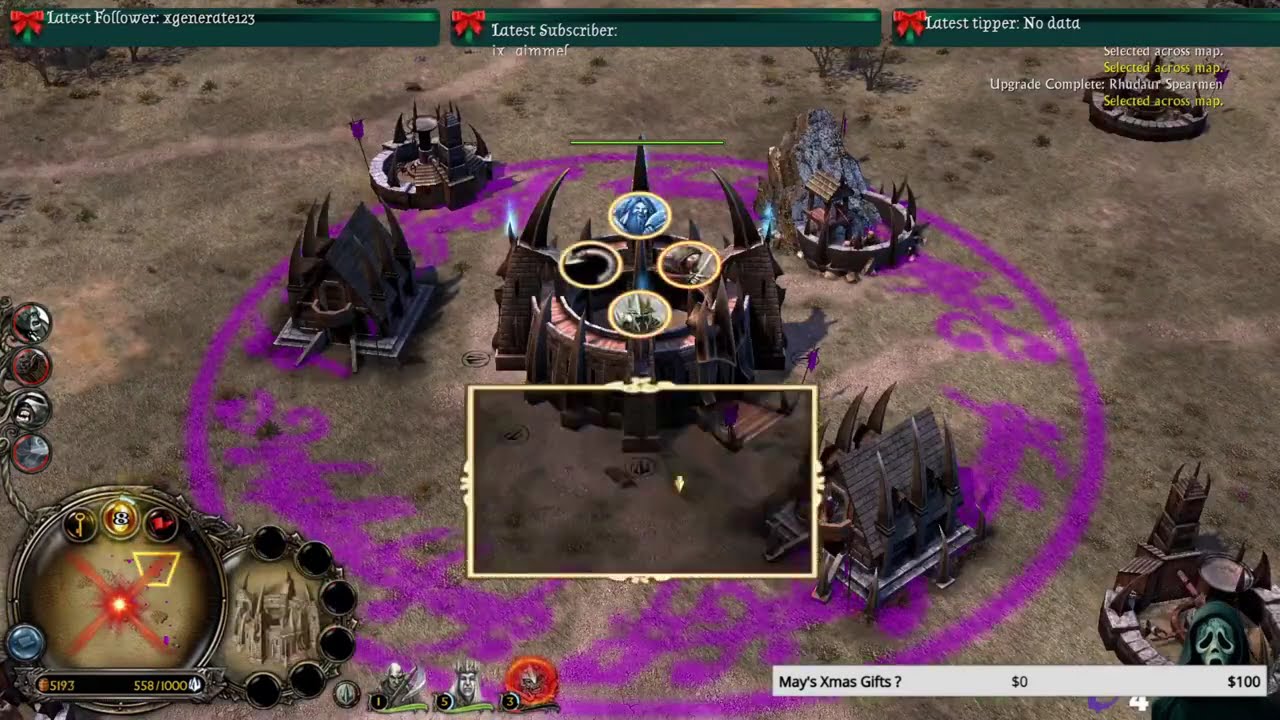 Angmar GamePlay Vs Men of the west Player Heroes 1x1  |  BFME2 RotWK 2.02 v9.4