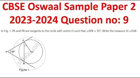 In figure, if PA and PB are tangents to the circle with centre O such that ∠APB=50∘, then ∠ OAB is