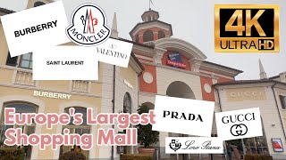 [4K] Serravalle Designer Outlet | Milan Luxury Desginer Outlet Shopping | largest Outlet in Europe