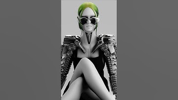 Hair groom process in #blender #3dart