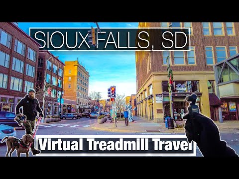 City Walks - Sioux Falls South Dakota - Virtual Treadmill Travel Tour - Virtual Walks and Travel