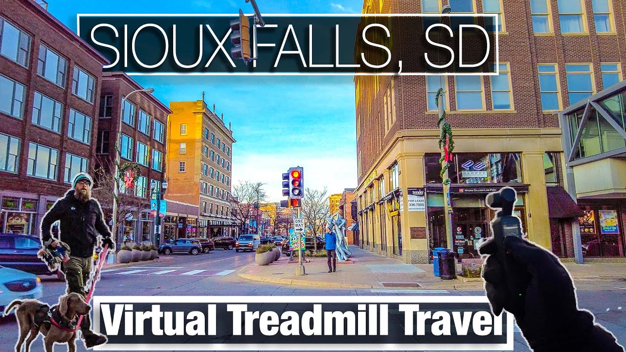 City Walks - Sioux Falls South Dakota - Virtual Treadmill Travel Tour - Virtual Walks And Travel