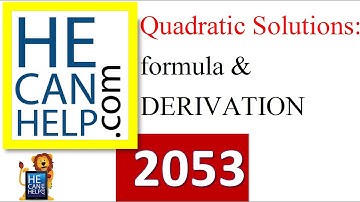 2053 {HECANHELP.COM USA} Quadratic Formula Derivation in Four Minutes M&M Math GEORGE MATHEW
