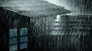 [Try Listening for 3 Minutes] Fall Asleep Fast | Strong Rain & Powerful Thunder Sounds on Old Roof