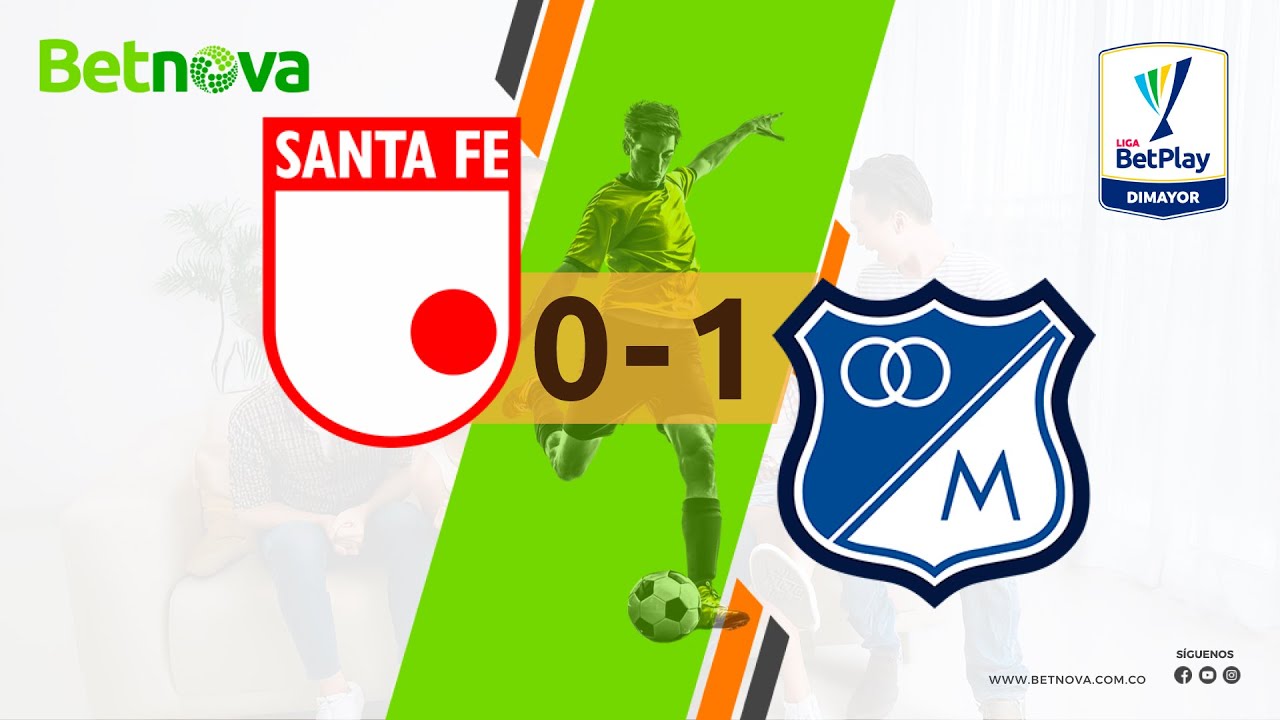 ⚽ Santa Fe vs Millonarios EN VIVO | Cuadrangulares Semifinales Liga ...