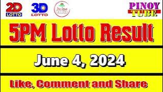 Lotto Result Today 5pm June 4 2024 Swertres Ez2 PCSO