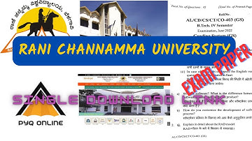 Rani Channamma University Karnataka Previous Year Question Paper Free Download I KARNATAKASTUDY.COM