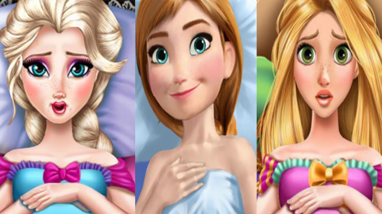 Disney Princess FrozenAnna,Elsa and Rapunzel Give BirthBaby Games HD
