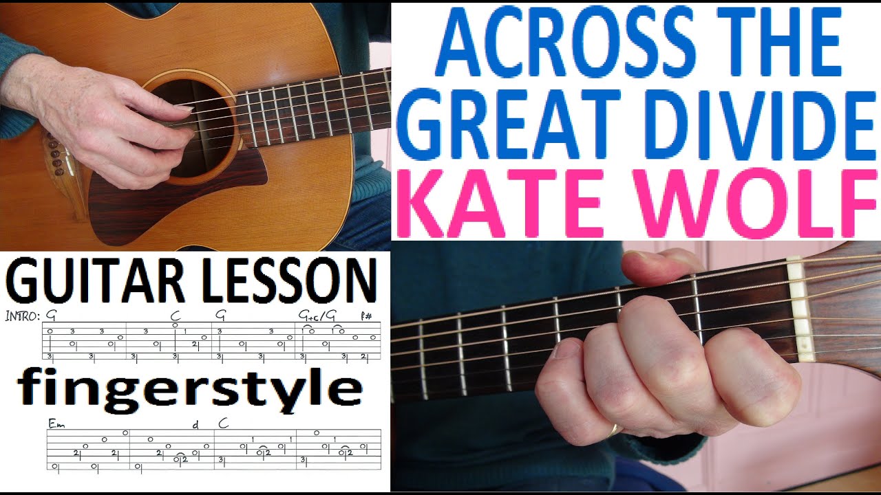 ACROSS THE GREAT DIVIDE - KATE WOLF fingerstyle GUITAR LESSON