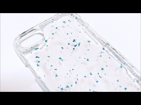 青いお花のシンプルなスマホケースハンドメイド UVレジン 初心者 Blue Flower simple smartphone case handmade UVresin beginner