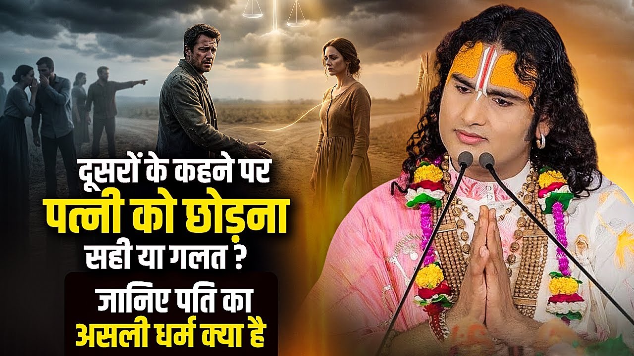 दूसरों के कहने पर पत्नी को छोड़ना सही या गलत? जानिए पति का असली धर्म क्या है? अनिरुद्धाचार्य जी