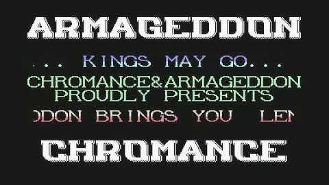 Armageddon - Chromance cracktro (intro) C64 8bit (1992) reupload
