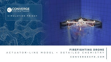 Simulating a Drone Extinguishing a Pool Fire Using CONVERGE