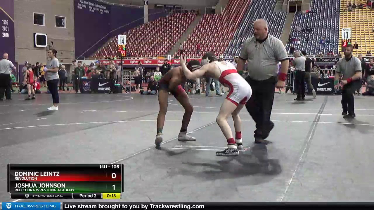 14U 106 Joshua Johnson Red Cobra Wrestling Academy Vs Dominic Leintz