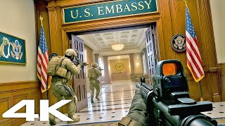 🇺🇸 TERRORIST Attack on US Embassy | COD Modern Warfare Realistic Immersive ULTRA Graphics 4K 60FPS screenshot 5