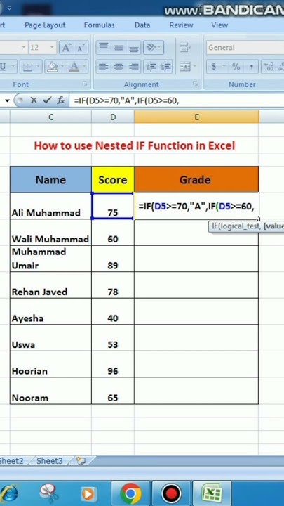 Nested if statements in excel IF | Nested if statements in excel #excel ...