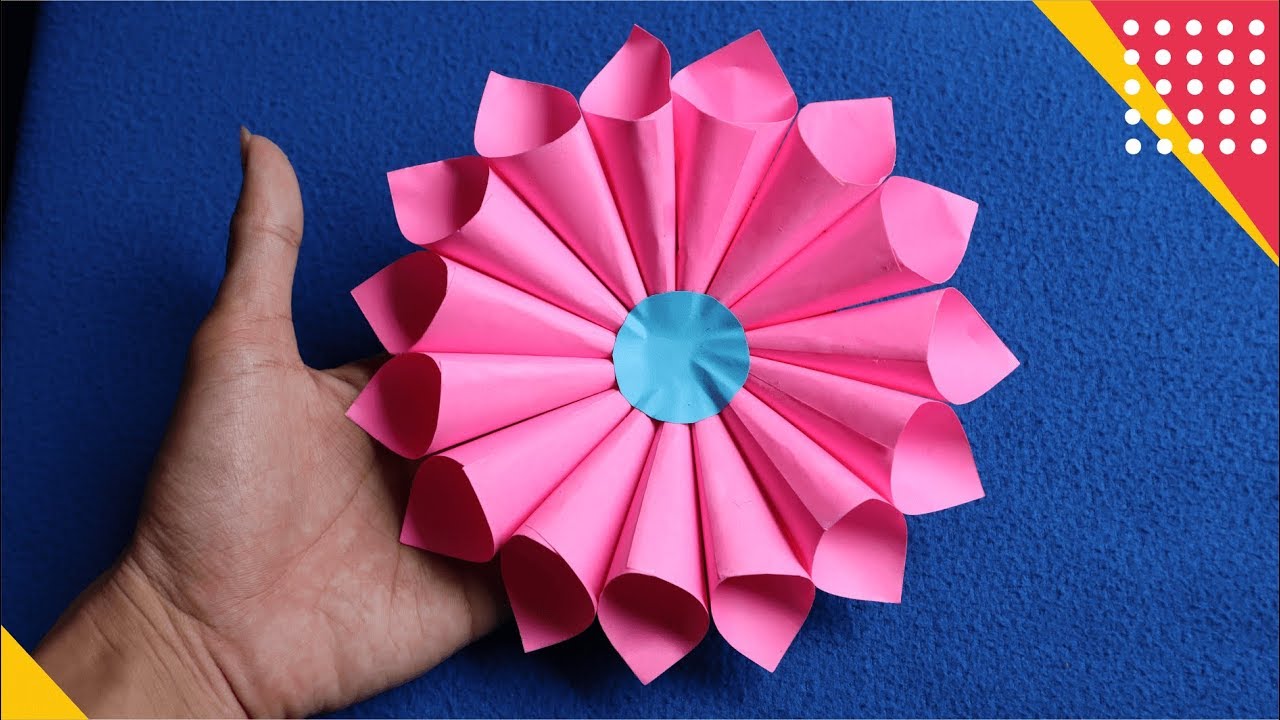  MEMBUAT  HIASAN BUNGA  ORIGAMI  PALING MUDAH How to make 