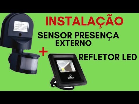 Vídeo: Como Conectar Um Sensor De Movimento A Um Refletor? Diagrama Da Sua Ligação A Um Holofote LED E Instalação De Um Holofote Para A Rua