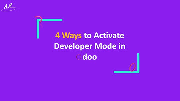 How to activate odoo developer mode