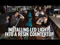 Installing LED Lights into a Resin Countertop