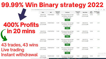 Secret Deriv/Binary.com trading strategy 2022 | 99.99% Accurate in Profits