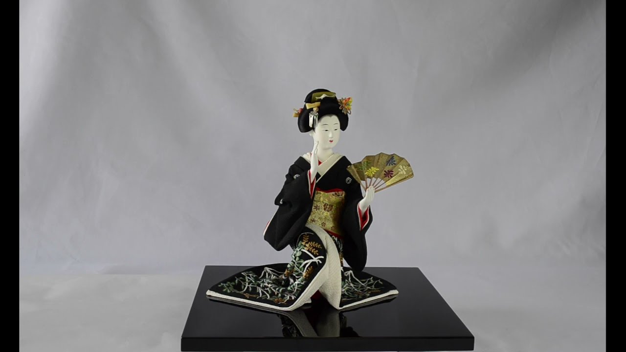黒髪を舞う京芸妓 | 作品紹介 | 京人形師 關原紫光・關原紫水 （京都の