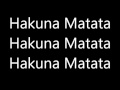 Hakuna Matata- El  Rey León (letra)