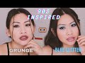 90s Inspired Makeup Look | Grunge vs Blue Glitter | Makeup Tutorial | Retro Makeup Looks #90smakeup