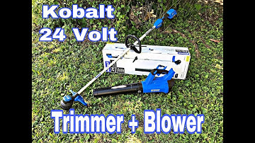 Kobalt 24 volt trimmer and leaf blower combo from Lowe