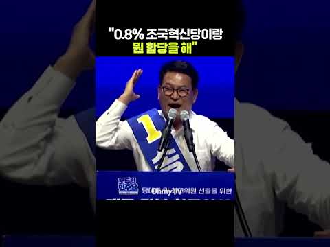 송영길 "0.8% 조국혁신당이랑 뭔 합당을 해" #shorts