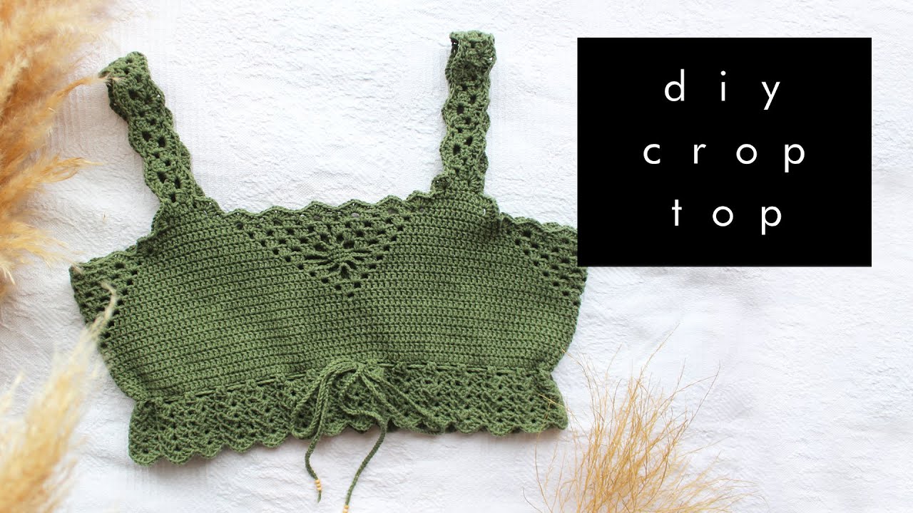 diy* crochet crop top tutorial /crochet bralette - YouTube
