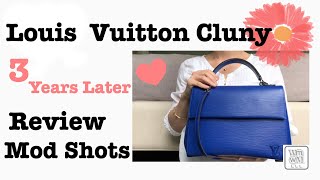 Louis Vuitton Blueberry Epi Leather Cluny MM Bag Louis Vuitton