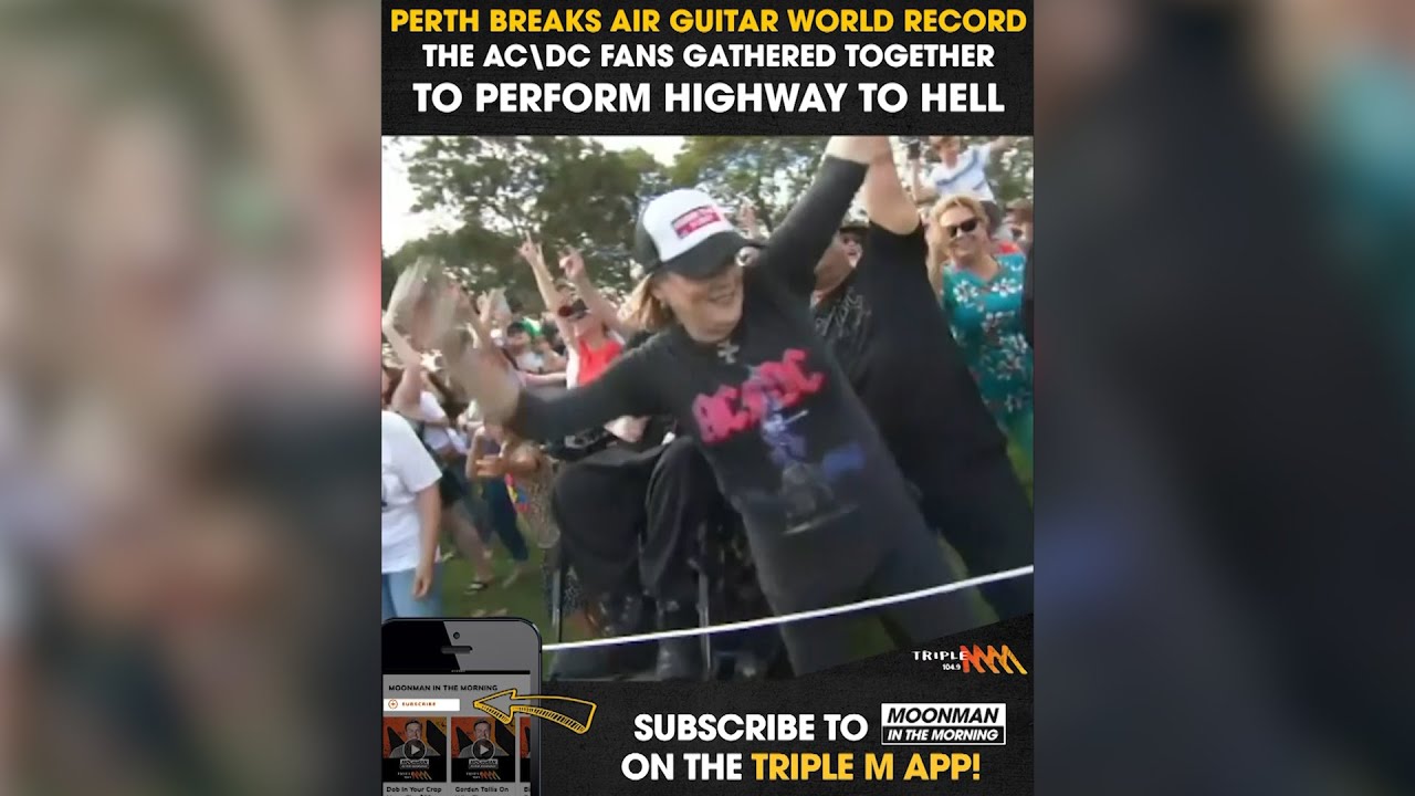 Perth AC\DC Fans Break Air Guitar Record | Triple M - YouTube